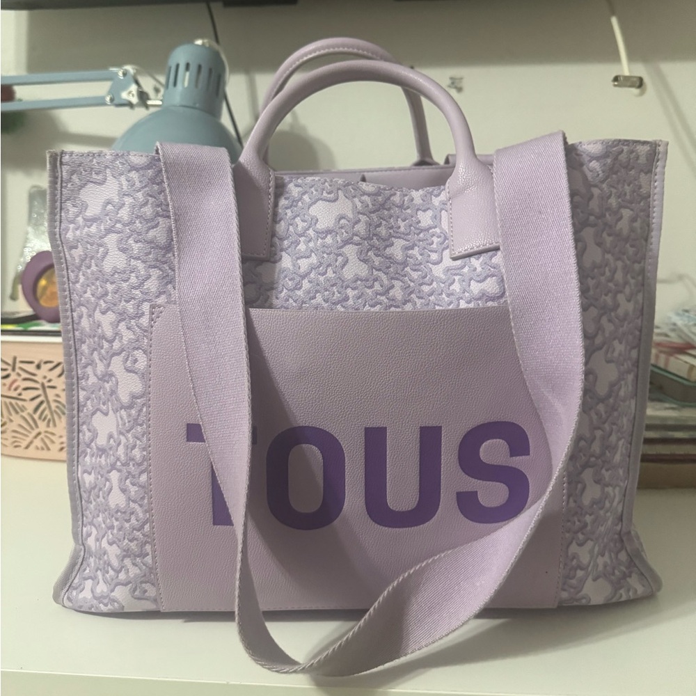 TOUS purple tote bag